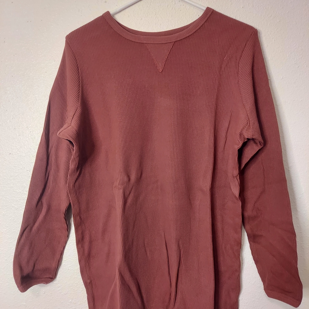 Woman Within Rust Ribbed Top - Picture 2 of 5